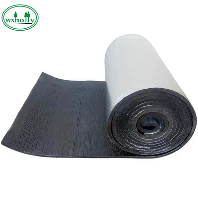 Back Bonded Aluminum Foil 0.5mm Fireproof Rubber Foam Insulation Roll